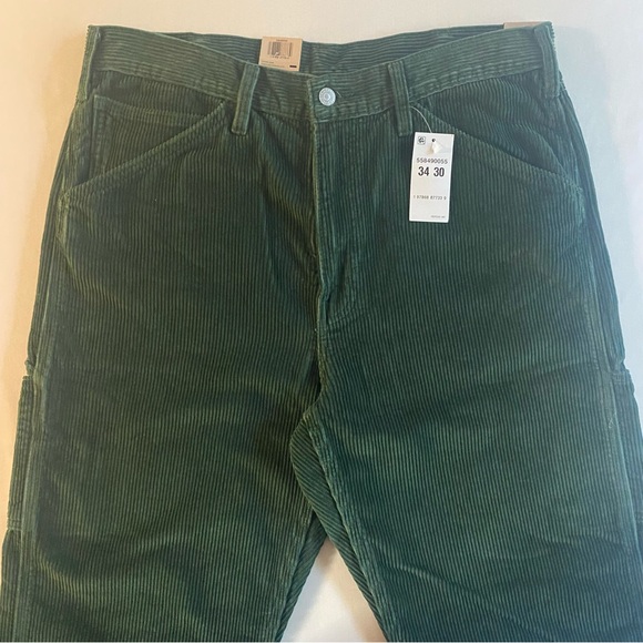 Levis 568 Loose Fit Corduroy Carpenter Pants Mens 32x34 Utility Work Skater Y2K - Picture 4 of 15